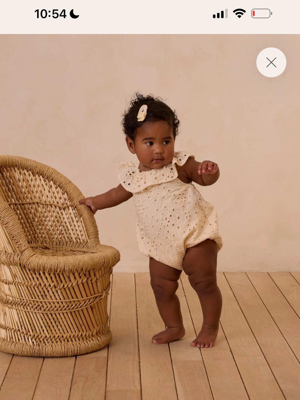 Rylee + Cru Cream Eyelet Halter romper